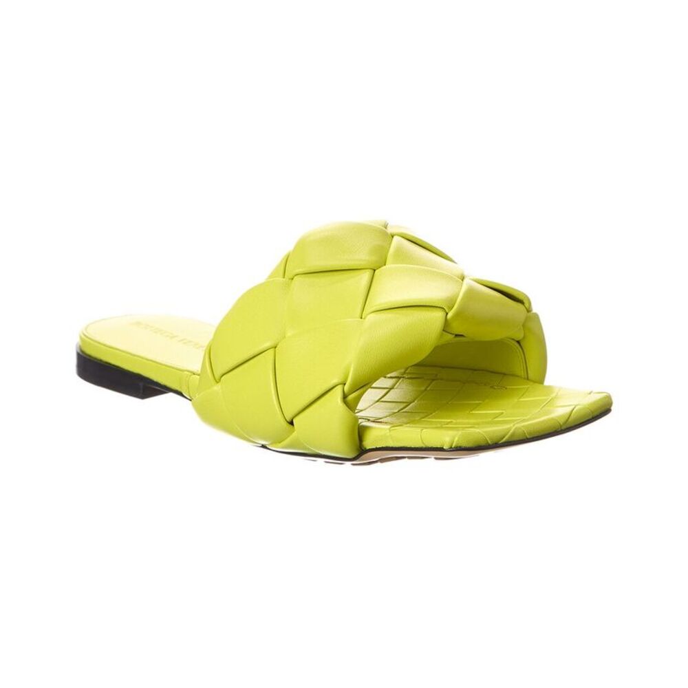 Bottega Veneta The Lido Intrecciato Leather Sandal, Orange